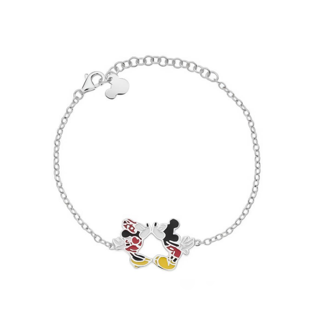 DISNEY Βραχιόλι Παιδικό Από Ασήμι Mickey Και Minnie Mouse BS00044SL-55.CS